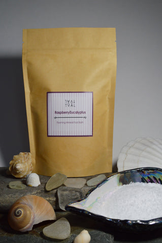 Raspberry Eucalyptus Foaming Mineral Bath Salts/Foot Soak